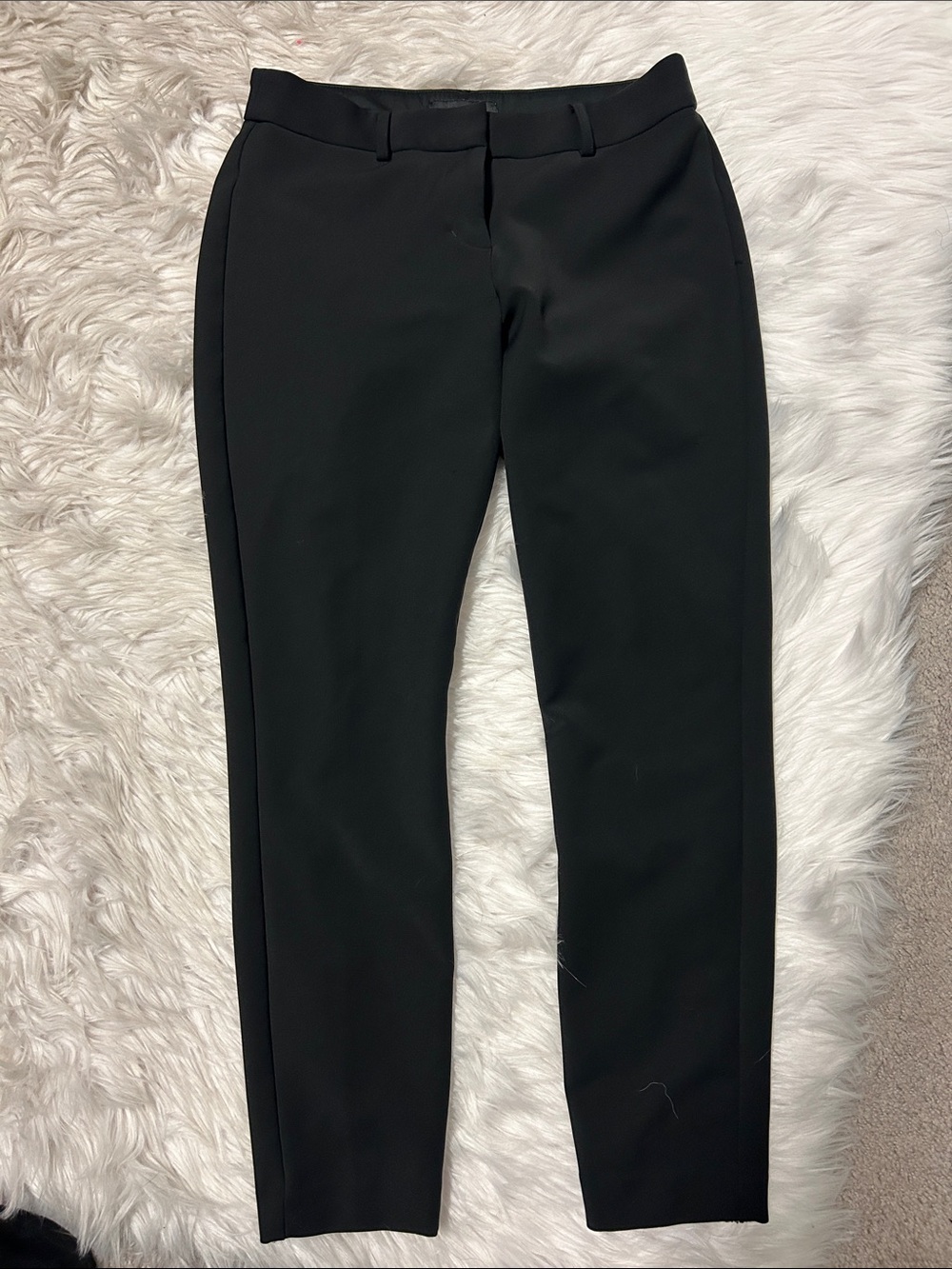 Express Stretch MidRise Black Ankle Slim Dress Pants